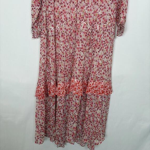 NWOT Anthropologie Maxi Dress Women Red FloralThe Marais Printed Chiffon Size: M - Picture 3 of 8